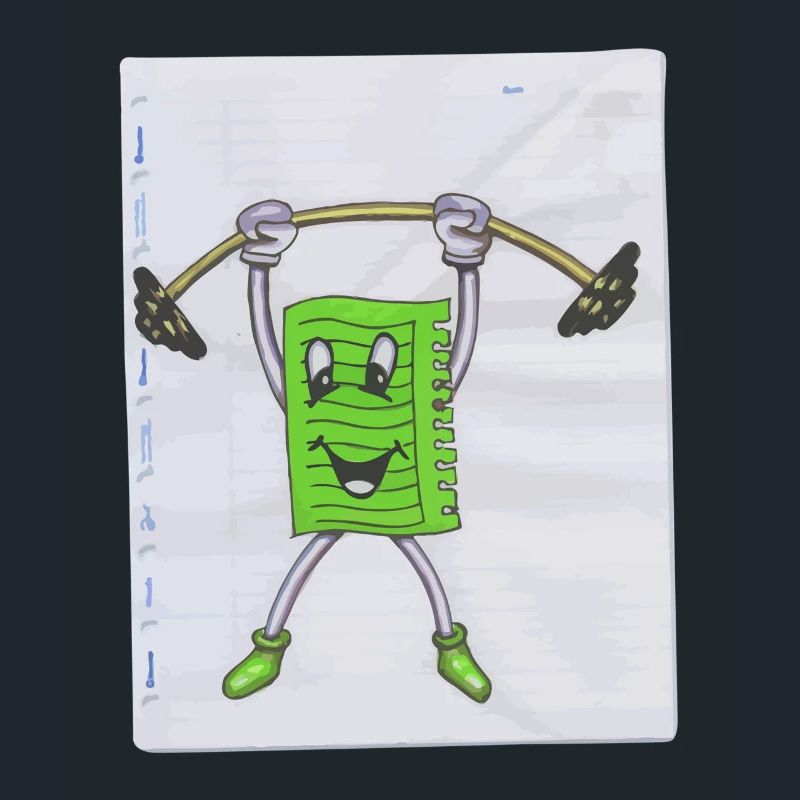 Note Note Note Sport Pumper Drawing Paint Dumbbell