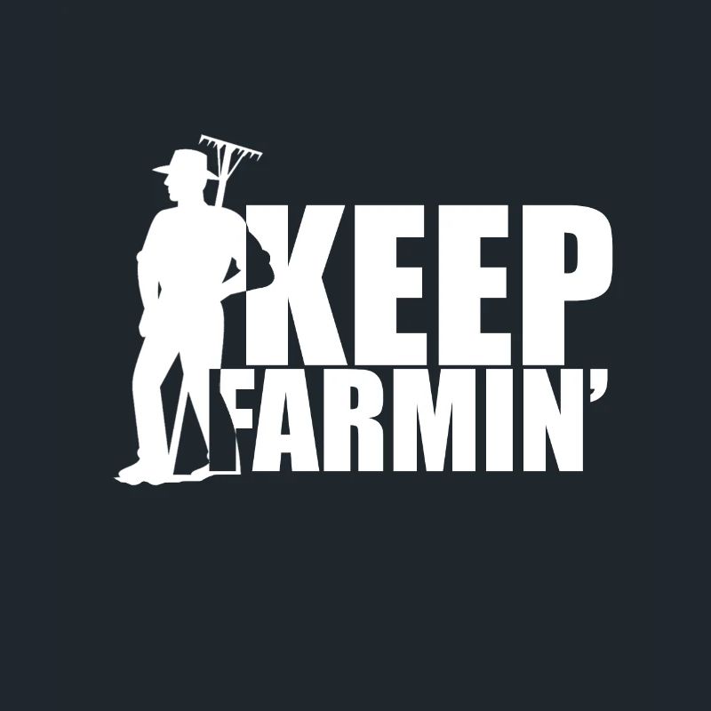 Keep farmin with rake - farmer with rake