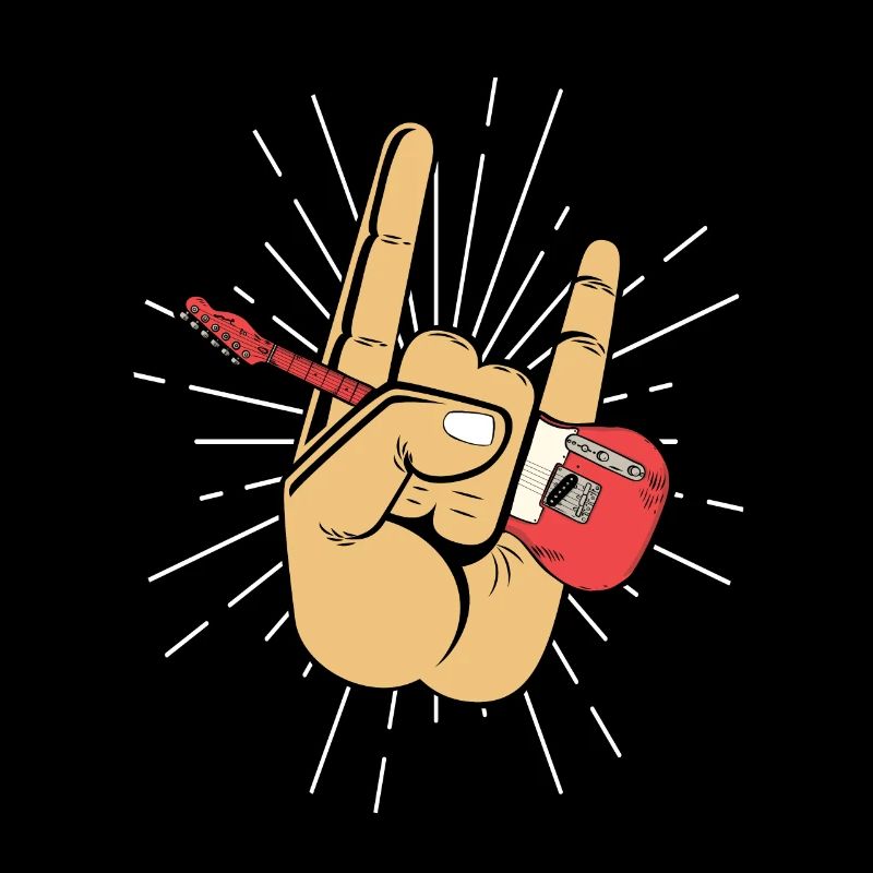 Heavy Metal Devil Horns, guitare électrique