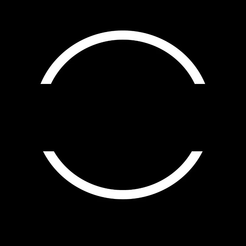 Kreis Symbol geteilt halb