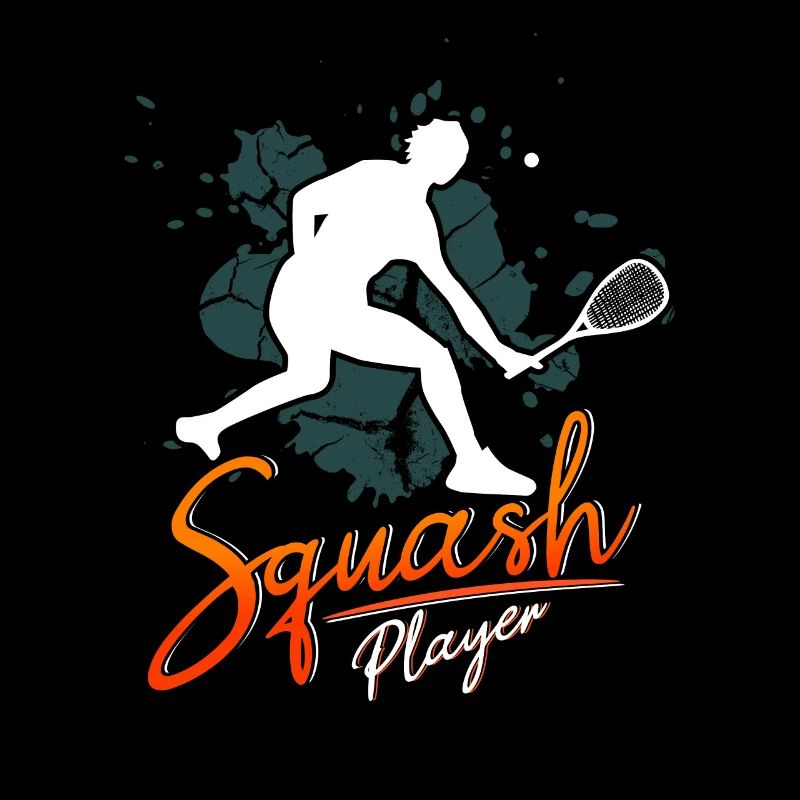 Funny squash squash player
