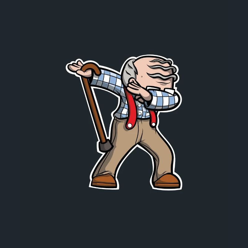 Cooler Dabbing Opa Dab Tanzen