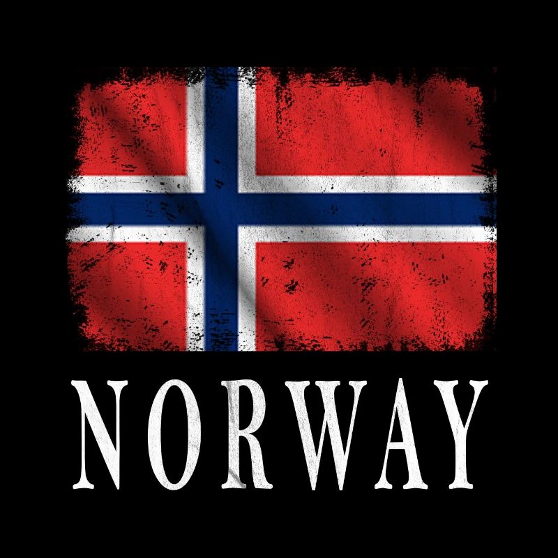 Drapeau de la Norvège, vintage de drapeau de la Norvège