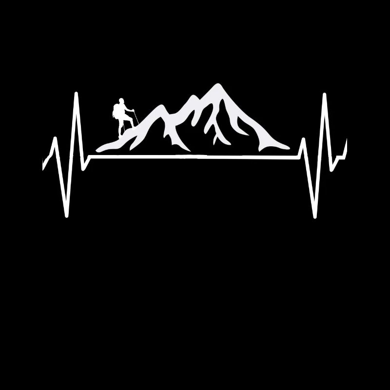 Bergsteiger Klettern Wandern EKG Berge Geschenk
