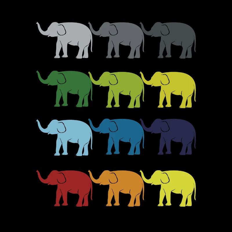 Néon Pop Art Retro Elephant Idée cadeau d’éléphant