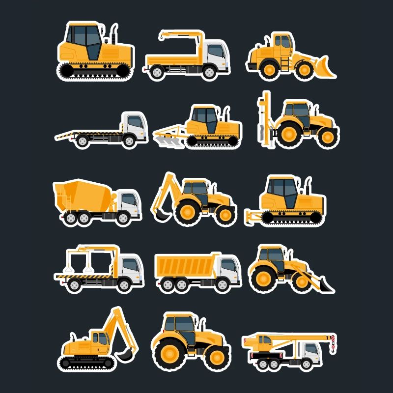 Construction site construction vehicles collection excavator gift