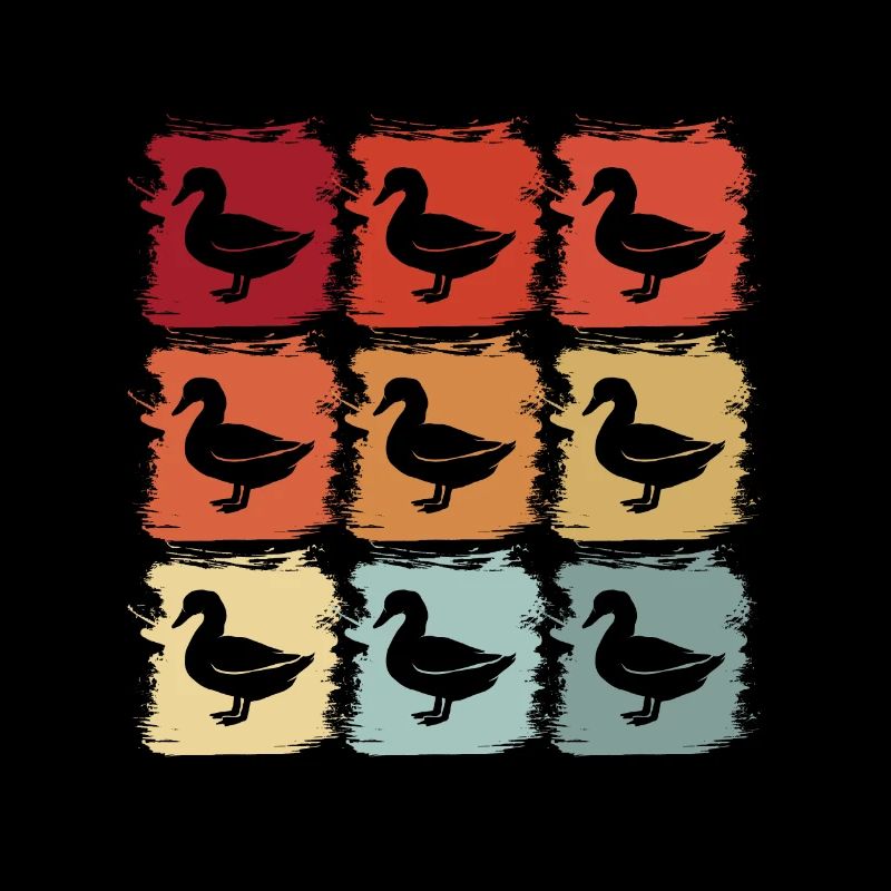 Retro Pop Art Ente Gans Vogel Geschenkidee
