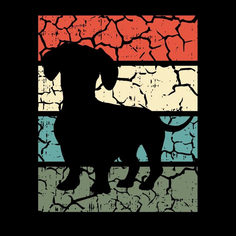 Teckel Chien Amant Chien Teckel Rétro Cadeau