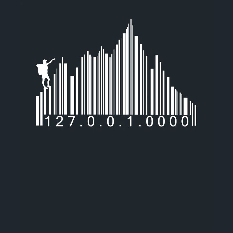 Code-barres montagnes code randonnée randonneur