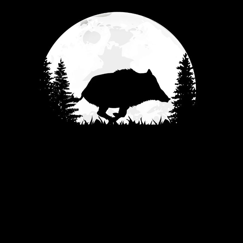 Sanglier sanglier chasse au sanglier devant les chasseurs de lune