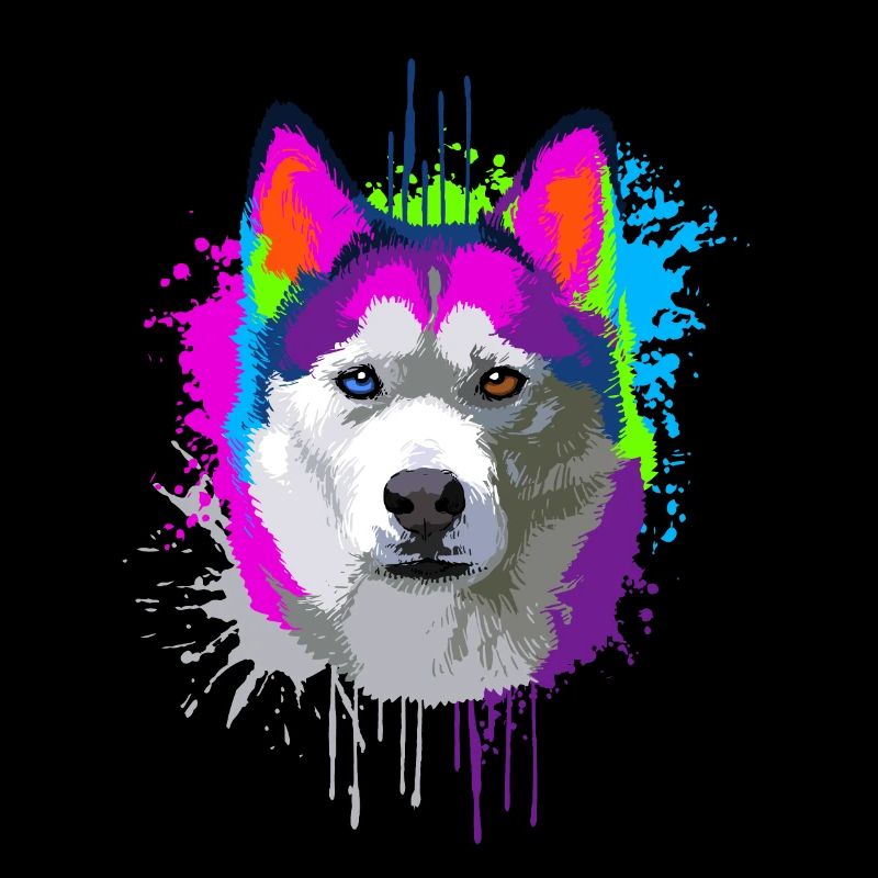 Splash Art Siberian Husky Dog Lover Gift Idea