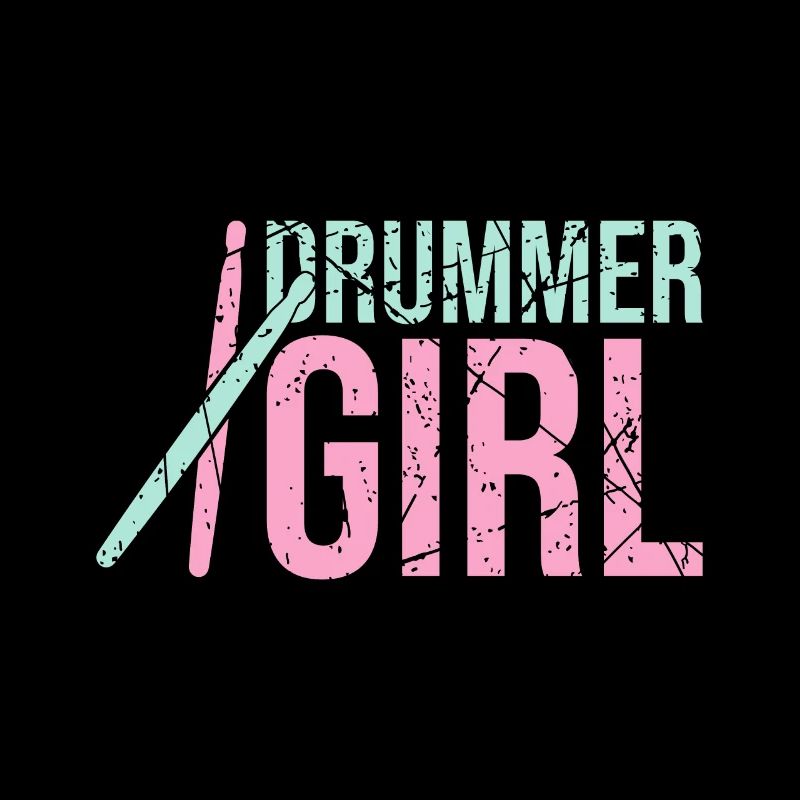 Drummer girl drums