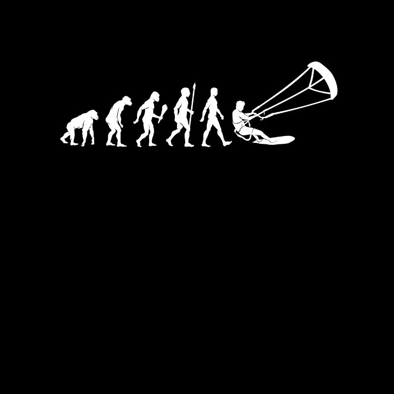 Kitesurfen Evolution Kitesurfer Geschenkidee