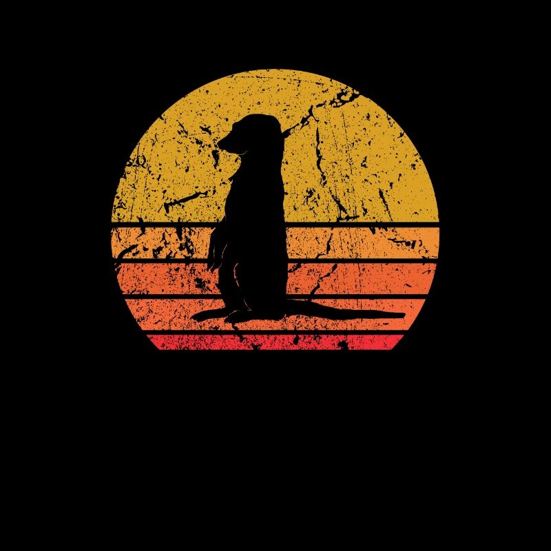 Retro Sun Meerkat Mongoose Gift