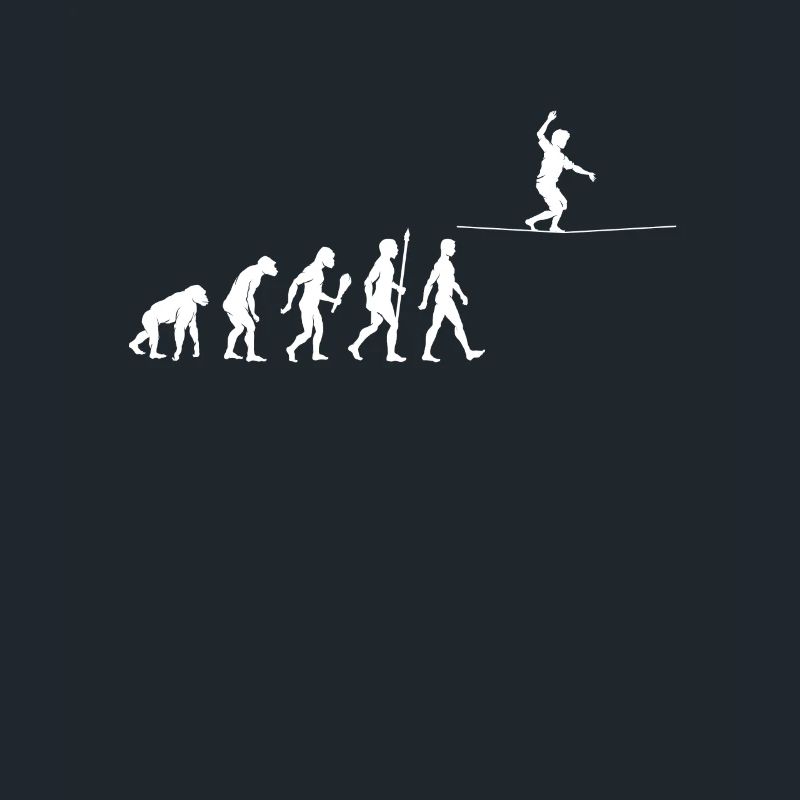 Funny Slackline Evolution Slackliner Gift Idea