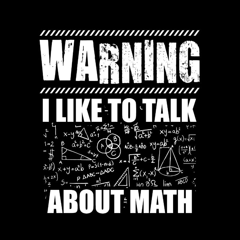 Avertissement mathématicien | Maths enseignant idée cadeau