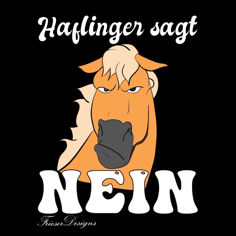 Haflinger sagt Nein schlechte Laune Pferd lustiges