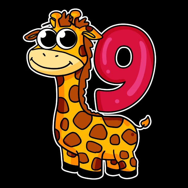 9 anniversaire Girafe - 9 ans