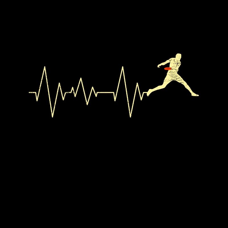 Disc Golf Herzschlag Discgolf EKG Herzfrequenz