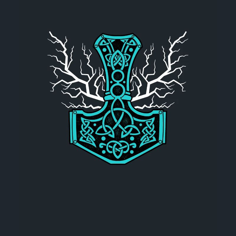 Der Hammer von Thor mit Blitzen - Mjölnir