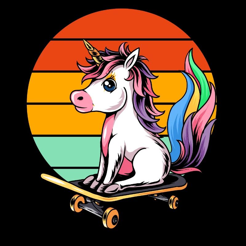 Unicorn Skateboard Retro