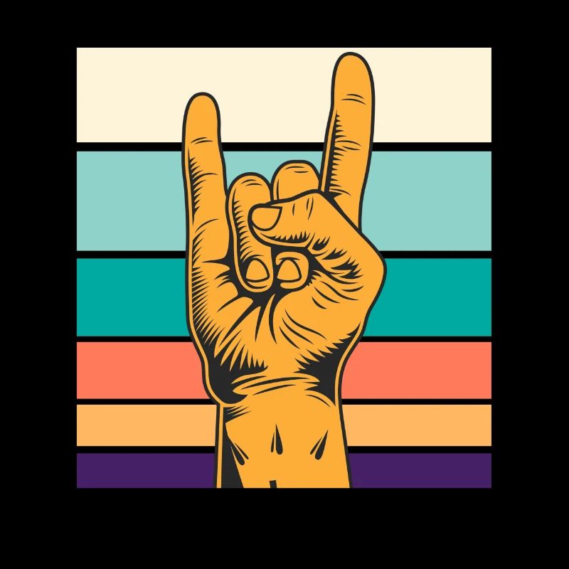 Rocker Handzeichen Symbol Rock