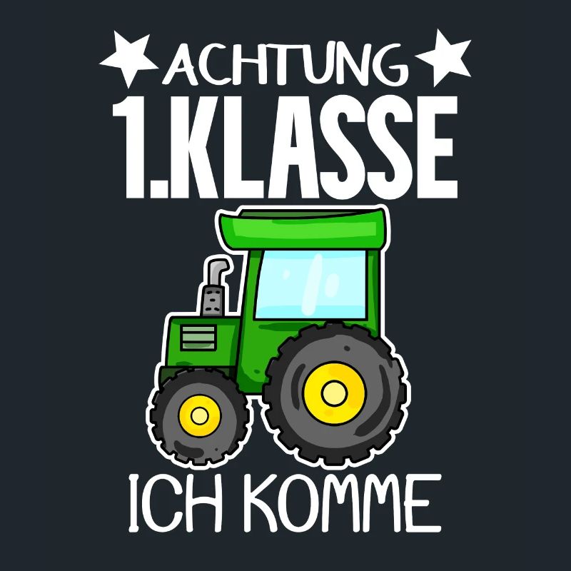 Einschulung Erste Klasse Junge Traktor
