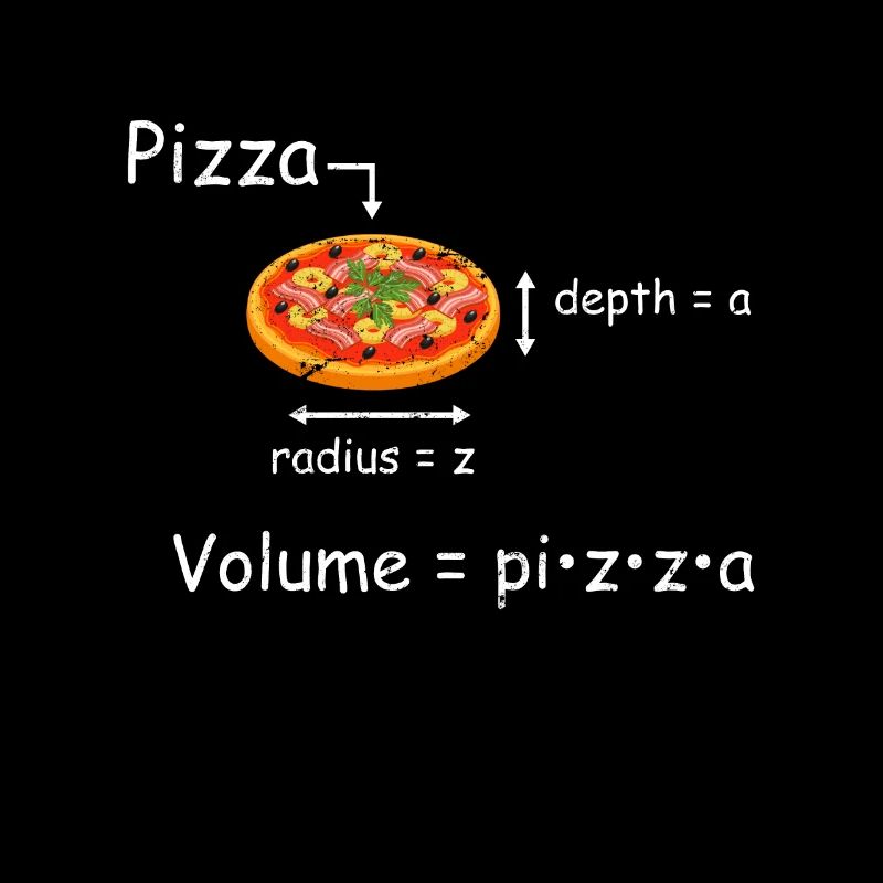 Mathématicien Pizza Kreis Mathe Student Mathelehrer