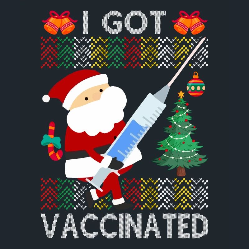 Ich Wurde Geimpft Weihnachts-Pullover Santa Klaus