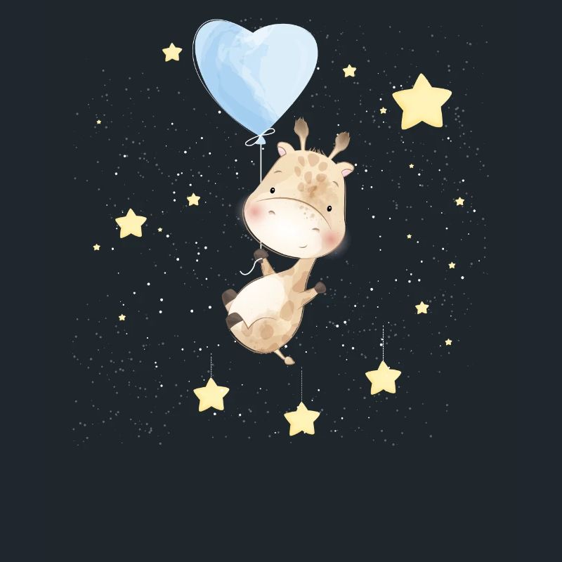 Adorable girafe dans l’espace