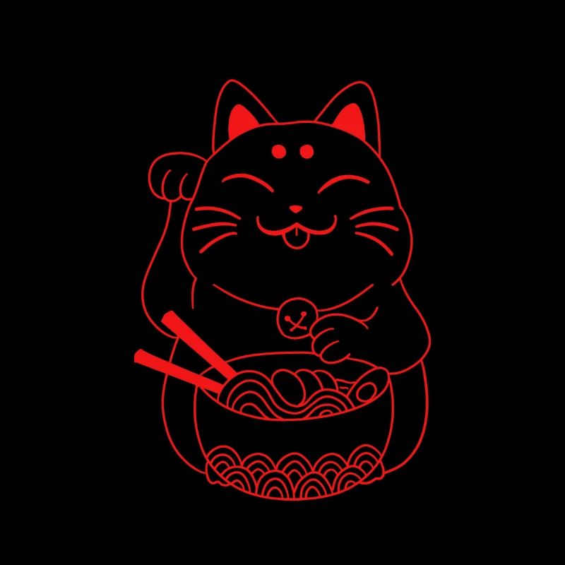 Waving cat Japon japonais cat ramen