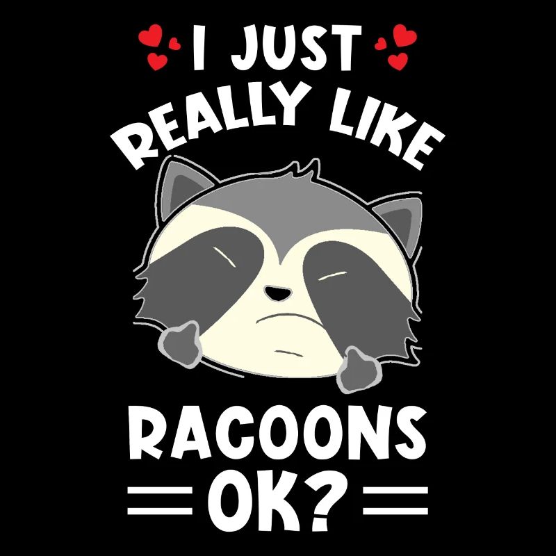 Waschbär Spruch I just really like Raccons ok