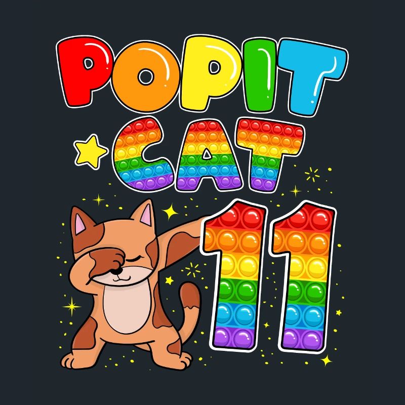 Pop it Cat Joyeux 11e anniversaire du chat