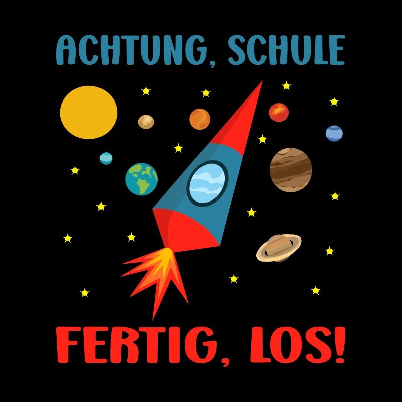 Einschulung Junge Rakete Schulkind Schultüte