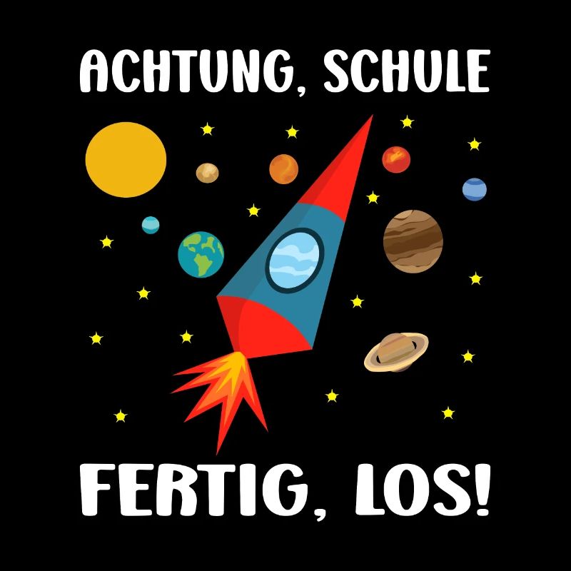 Einschulung Junge Rakete Schultüte Schulanfänger