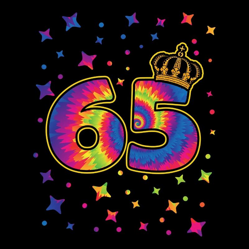 Tie-dye fête d’anniversaire 65 ans 65 ans