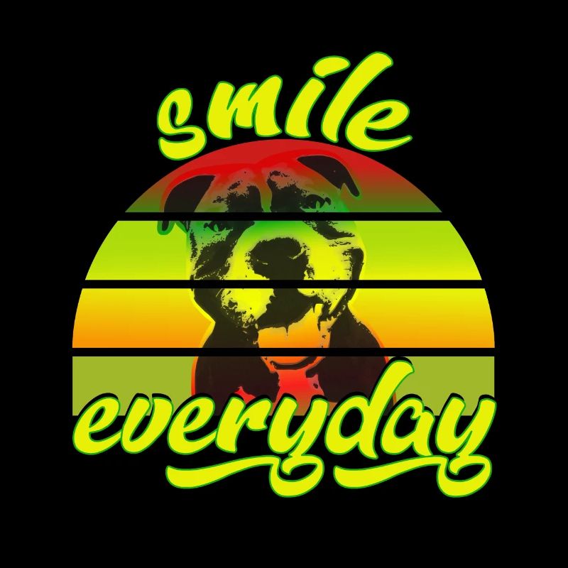 American Bully smile everyday Regenbogenfarben