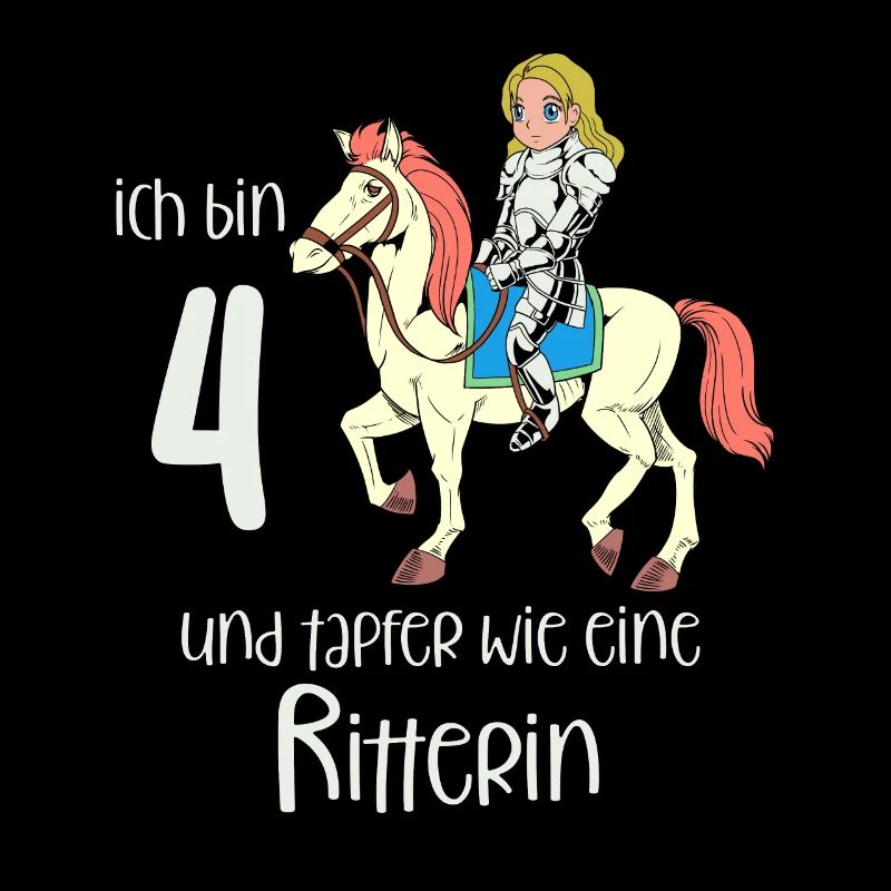 Geburtstagsshirt Ritterin - 4 Geburtstag Mädchen