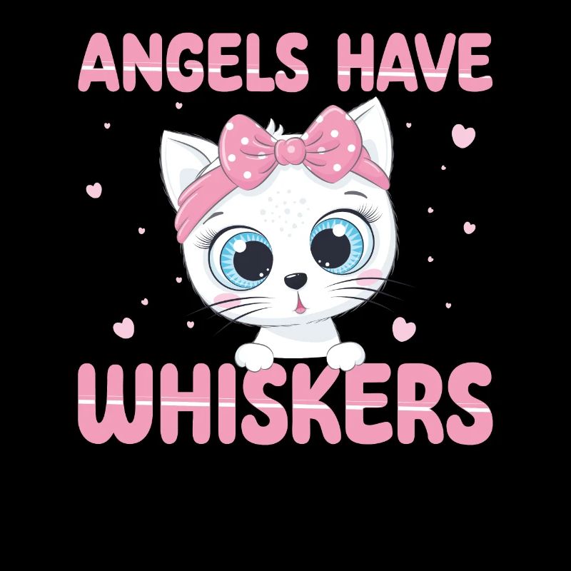Les anges ont des moustaches | Chemise de chat mignonne