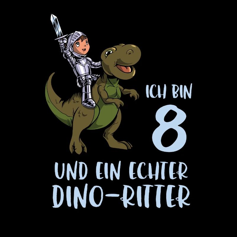 Geburtstagsshirt Dino Ritter - 8 Geburtstag Junge