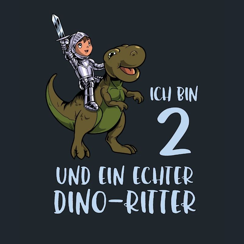 Geburtstagsshirt Dino Ritter - 2 Geburtstag Junge