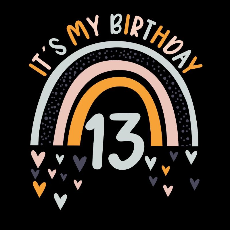 13 years old Rainbow Rainbow 13th birthday