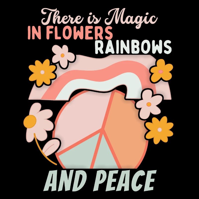 Frieden-Symbol, Friedenszeichen, Regenbogen