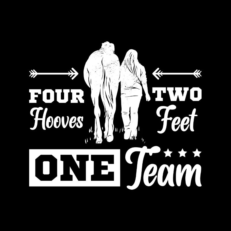 Four hooves two feet one team