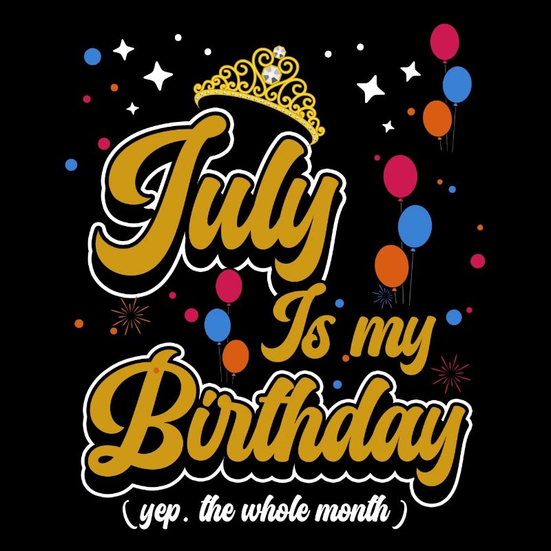Juillet est mon anniversaire. La célébration de l'
