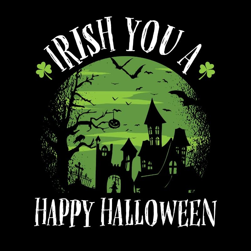 Irisch Sie Eine Glückliche Halloween Cloverleaf