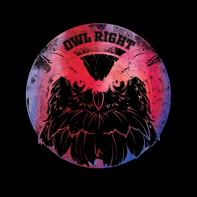 Owl Right Alright Eule Wortspiel