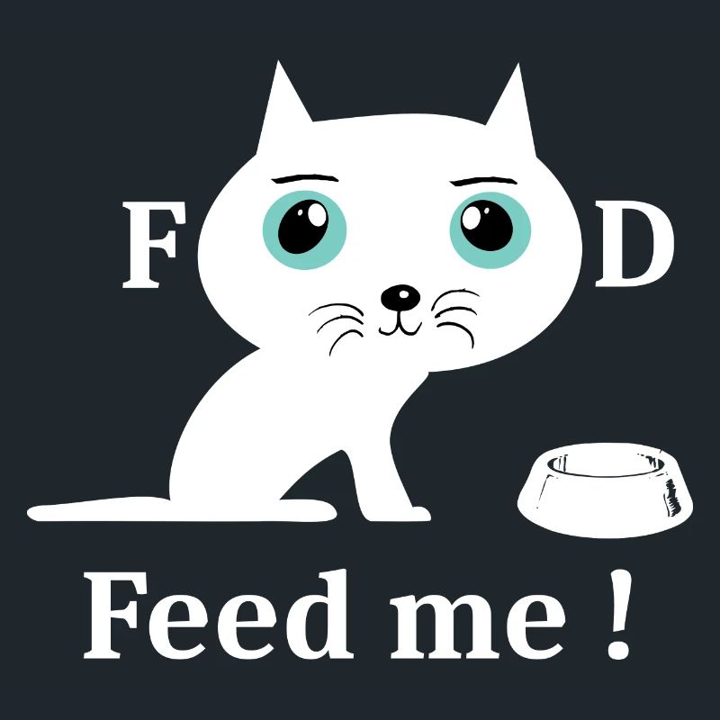 Chat blanc mignon