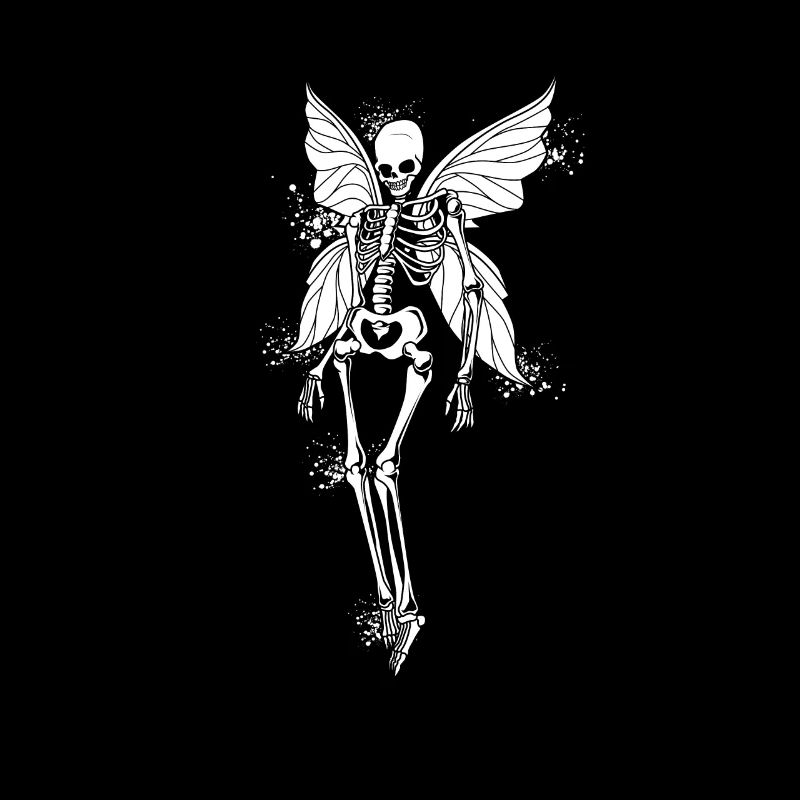 Squelette de fée avec des ailes - Fairycore