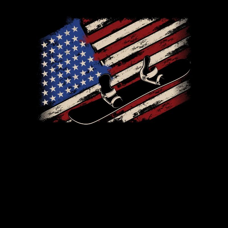 Drapeau américain Snowboard Snowboard